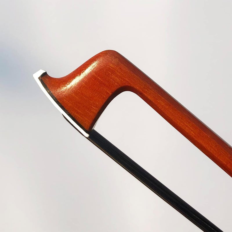 WinsterBow Brazilwood Ebony 1/8 Violin Bow with Natural Horsehair (Black Horse Hair Violin Bow 1/8) - Image 5
